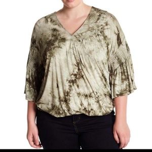 Bobeau tie dye wrap top